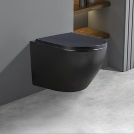 Czarna miska wc wisząca Rimless 3.0 PEAK-MTB-RIM-02 Hydrosan
