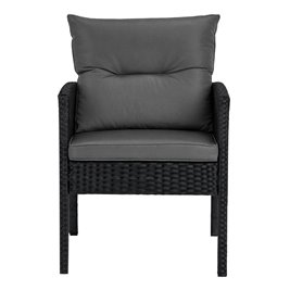 Zestaw mebli ogrodowych z technorattanu sofa, stół, krzesła, pufy Manas zdjęcie 5