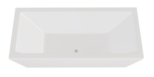 Wanna wolnostojąca prostokątna syfon chrom Vera 170 Besco WKV-170-WO