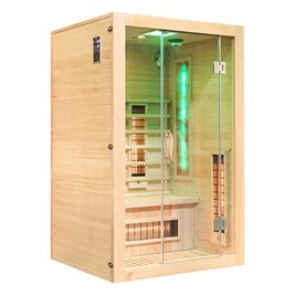 Sauna na podczerwień dwuosobowa panele sól himalajska 120X105X190CM MO-EA2R Infrared Mazur