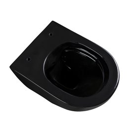 Zestaw podtynkowy stelaż GEBERIT DUOFIX + miska MIZU-BL-GL-RIM-03 + przycisk DELTA 50 czarny mat