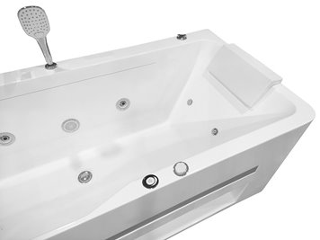Przyścienna wanna z hydromasażem prostokątna konglomerat 150x75 cm MO-1803