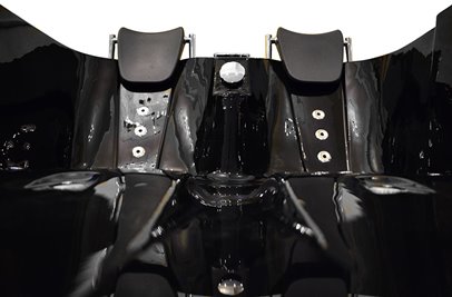 Czarna wanna z hydromasażem dwuosobowa Turbo 180x120 cm MO-1631B Lewa