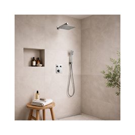 Zestaw podtynkowy chrom wersja z baterią termostatyczną Ango Z02TCH Corsan zdjęcie 2