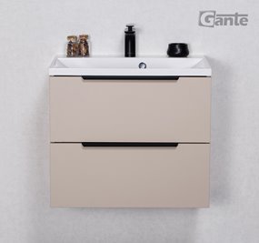 Szafka łazienkowa wisząca z umywalką 60 cm 46/2 Sydney Smooth kolor Macadamia