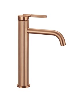 Bateria umywalkowa wysoka Argon Rea miedź szczotkowana