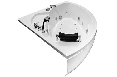 Wanna łazienkowa z hydromasażem Spa narożna 135x135 cm MO-0313