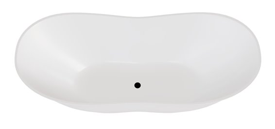 Matowa wanna wolnostojąca 170 cm + klik-klak czarny Viya Matt Besco WMMB-170VKB