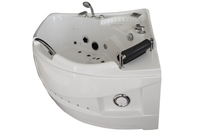 Wanna z hydromasażem narożna prawa 135x135 cm MUS-1085