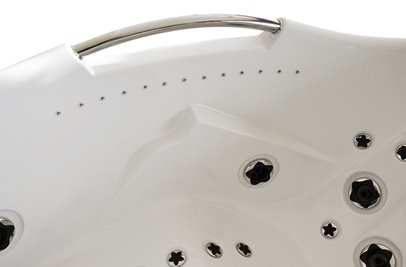 Wanna z hydromasażem narożna lewa 135x135 cm MUS-1085