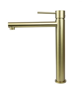 Złota szczotkowana bateria umywalkowa wysoka CMB7512BGL Lugo Corsan