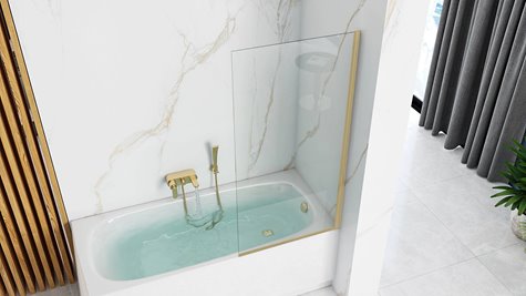 Złoty szczotkowany parawan nawannowy 70 cm Elegant Rea zdjęcie 3