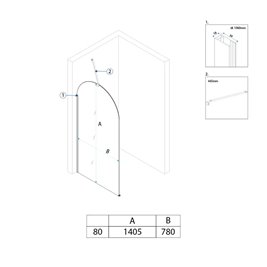 Złoty szczotkowany parawan nawannowy 80 cm Travis Rea zdjęcie 8