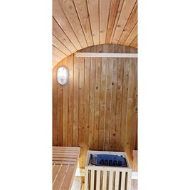 Sauna fińska ogrodowa zewnętrzna beczka 6 osobowa 210x240 Asker