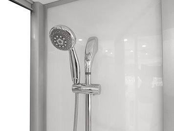 Biała prostokątna kabino wanna z hydromasażem + sauna 145x85 cm MO-09944A-145BS