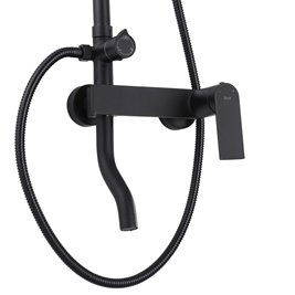 Czarny zestaw prysznicowy Storm Rea