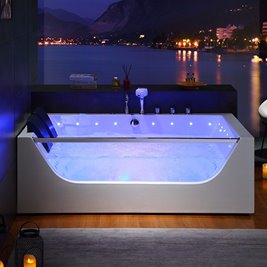 Wanna z hydromasażem prostokątna 180x120 cm Nike 937 Hydrosan