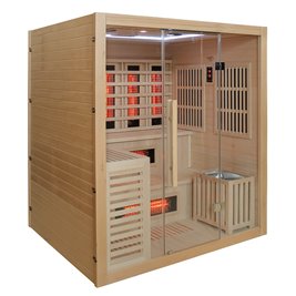 Sauna Combo na podczerwień + fińska 5-osobowa 180x160 cm Helsi1 6KW