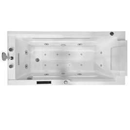 Narożna wanna z hydromasażem prostokątna konglomerat 170x78 cm MO-1802AB