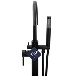 Czarna bateria wannowa wolnostojąca Mono Rea