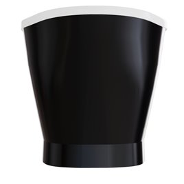 Czarno-biała wanna wolnostojąca 150 cm syfon klik-klak biały Gloria Besco