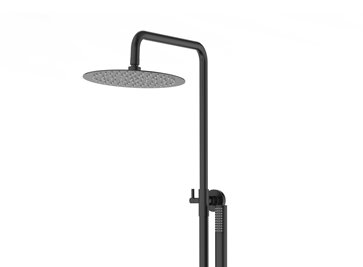 Kolumna natryskowa w kolorze czarnym deszczownica okrągła CMN01MBL Lugo Corsan